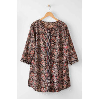 Sanoli 3/4-Sleeve Scoop-Neck Tunic - Black/Multi Sanoli 3/4-Sleeve Scoop-Neck Tunic - Black/Multi