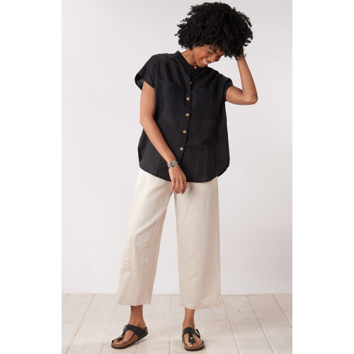 Kesari Pull-On Cargo Crop Pant - Flax